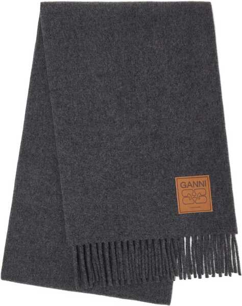 Esarfe Ganni Wool Scarf GREY Femei (BM 19456643) 1
