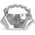 Ganni "Bou" Mini Mirror Bag SILVER