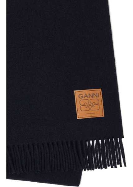 Esarfe Ganni Wool Scarf BLUE Femei (BM 19456676) 2