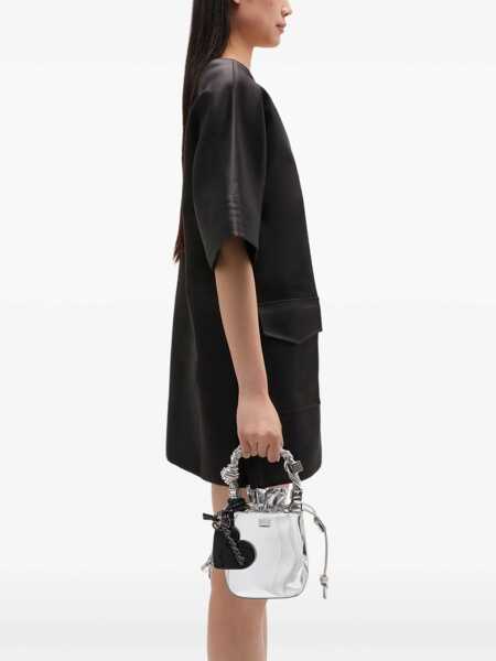 Genti de mana Ganni Bou Bucket Mini Bag SILVER Femei (BM 19456727) 2