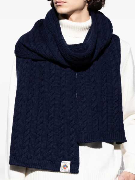 Esarfe Bally Wool Scarf BLUE Barbati (BM 19456769) 3