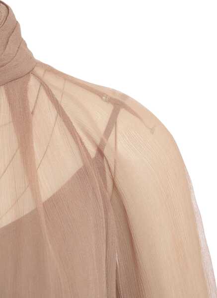 Rochii scurte STAUD Mini dress Esther Taupe Femei (BM 19456934) 4