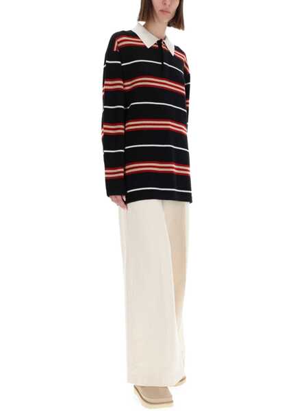 Tricouri Polo GUEST IN RESIDENCE Striped Rugby Polo Shirt BLACK Femei (BM 19457006) 2