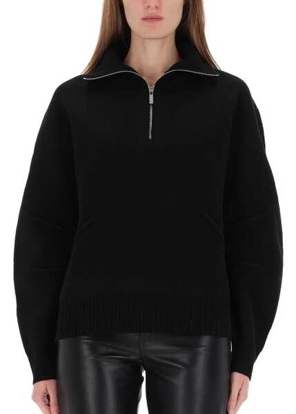 Pulovere casual HELMUT LANG Zippered Apex Jersey BLACK Femei (BM 19457057) 4