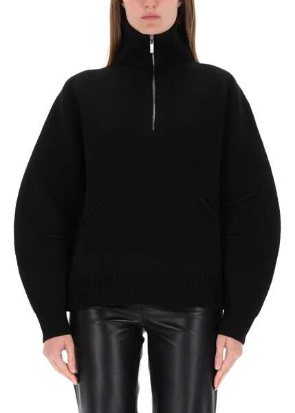 Pulovere casual HELMUT LANG Zippered Apex Jersey BLACK Femei (BM 19457057) 1
