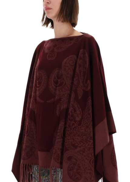 Esarfe ETRO Wool Poncho. BORDEAUX Femei (BM 19457093) 4