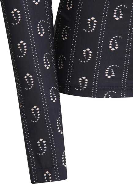 Pulovere casual Tory Burch Shirt With Print BLUE Femei (BM 19457153) 4