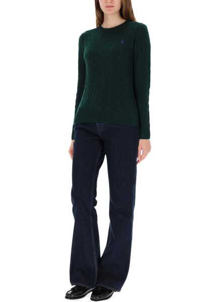 Pulovere casual Ralph Lauren Cable-Knit GREEN Femei (BM 19457168) 2