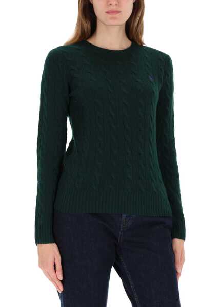 Pulovere casual Ralph Lauren Cable-Knit GREEN Femei (BM 19457168) 4