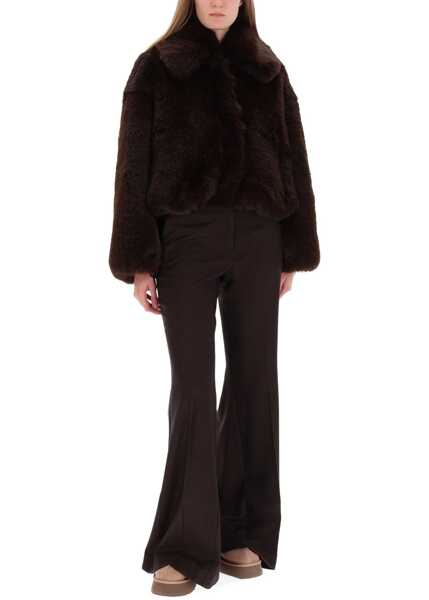 Pantaloni casual ALYSI Flannel Pants BROWN Femei (BM 19457186) 2