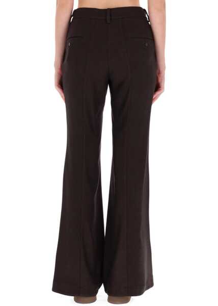 Pantaloni casual ALYSI Flannel Pants BROWN Femei (BM 19457186) 4