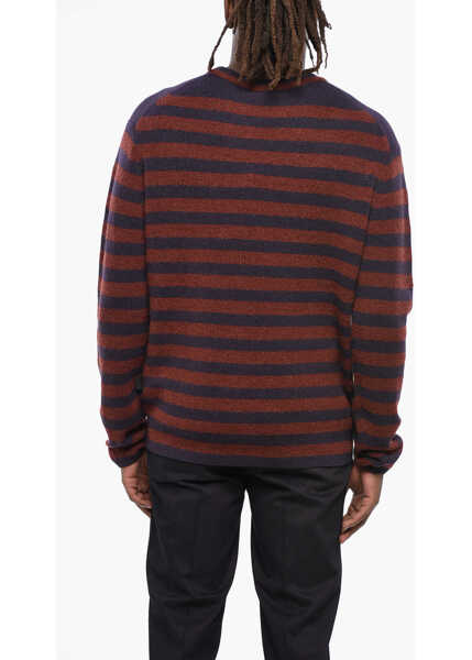 Pulovere Paul Smith Ps Two-Tone Striped Crew-Neck Sweater Brown Barbati (BM 19457555) 2