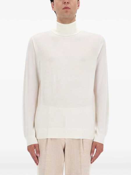 Pulovere Hugo Boss L-Bernard Turtleneck Sweater WHITE Barbati (BM 19463333) 1
