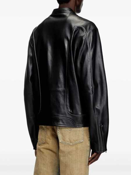 Geci de piele Diesel L-Krixy Jacket BLACK Barbati (BM 19463360) 4