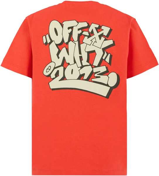 Tricouri Off-White Graffiti Logo T-Shirt RED Baieti (BM 19463552) 2