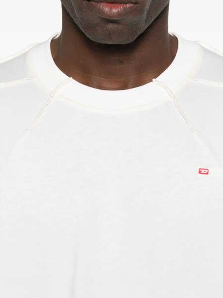 Tricouri Diesel Cotton T-Shirt WHITE Barbati (BM 19463576) 4