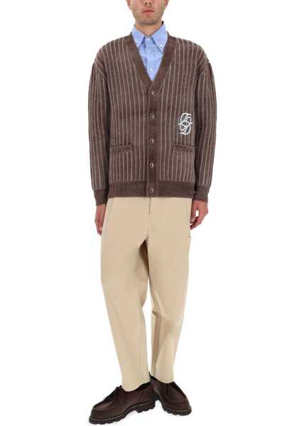 Cardigane DRLE DE MONSIEUR Monogramme Cardigan BROWN Barbati (BM 19463669) 2