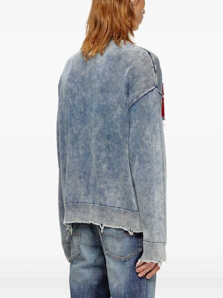 Pulovere casual Diesel K-Fronzi Jersey With Logo DENIM Barbati (BM 19463672) 4