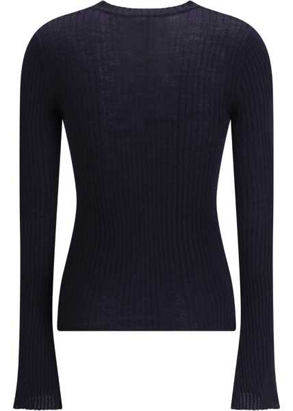 Pulovere Cruna Lightweight wool crew-neck Sweater NOTTE Femei (BM 19464056) 3