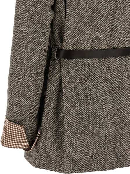 Veste casual Brunello Cucinelli Patterned wool Jacket MARRONE/GRIGIO/BEIGE Femei (BM 19464059) 4