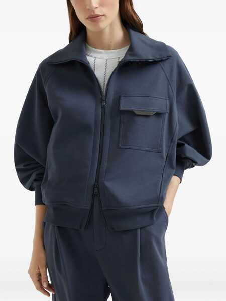 Cardigane Brunello Cucinelli Cotton Cardigan BLU FREDDO Femei (BM 19464086) 4