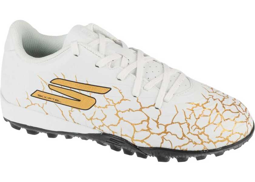 Ghete fotbal SKECHERS Skx 1.5 Jr Youth Fg White Baieti (BM 19464212) 1