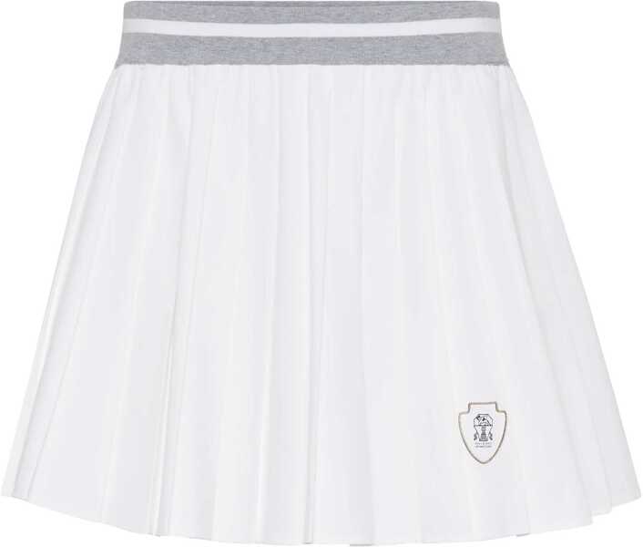 Fuste Brunello Cucinelli Pleated Skirt BIANCO Femei (BM 19464329) 1