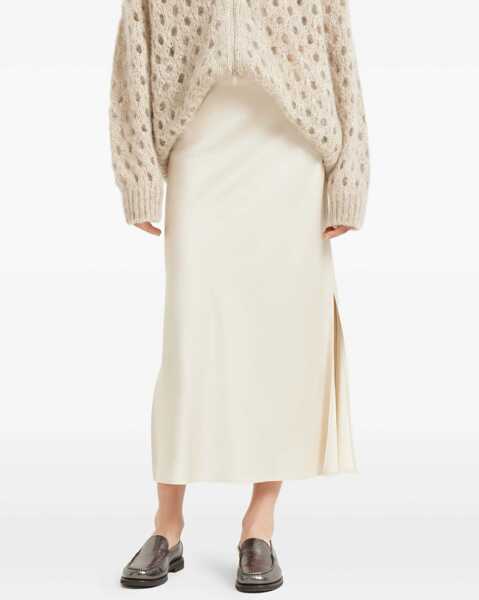 Fuste Brunello Cucinelli Fabric Skirt BUTTER Femei (BM 19464350) 3