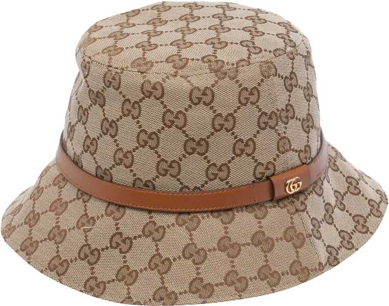 Sepci Gucci GG Supreme fabric Bucket Hat BEIGE/LIGHT BROWN Femei (BM 19475240) 2