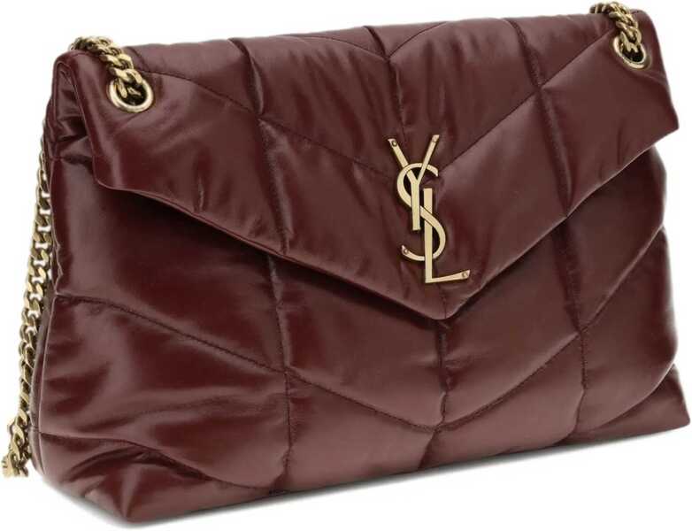 Genti de umar Saint Laurent Medium Puffer Bag in glossy leather FLAME Femei (BM 19475258) 2