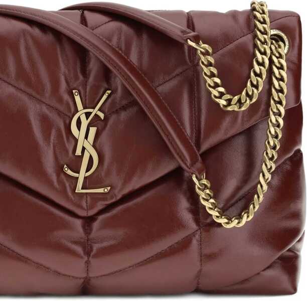 Genti de umar Saint Laurent Medium Puffer Bag in glossy leather FLAME Femei (BM 19475258) 3