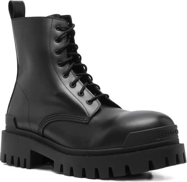 Bocanci casual Balenciaga Strike Lace-Up Boots BLACK Barbati (BM 19475321) 2