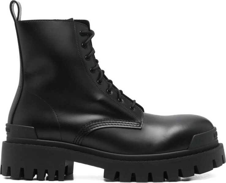 Bocanci casual Balenciaga Strike Lace-Up Boots BLACK Barbati (BM 19475321) 1
