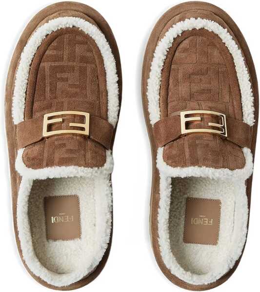 Sandale Fendi Aprs Chic sheepskin Mules TABACCOLATTE Femei (BM 19475324) 4