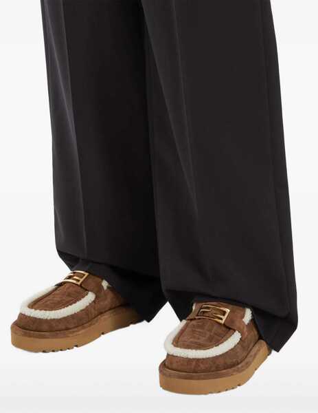 Sandale Fendi Aprs Chic sheepskin Mules TABACCOLATTE Femei (BM 19475324) 5