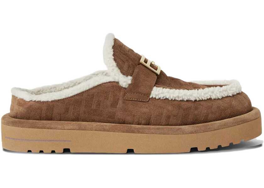 Sandale Fendi Aprs Chic sheepskin Mules TABACCOLATTE Femei (BM 19475324) 1