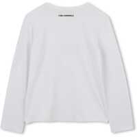 Tricouri pentru Fete - Tricouri Karl Lagerfeld T-Shirt With Logo WHITE Fete (BM 19475450) - B-mall.ro