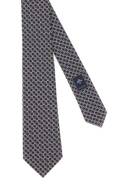 Cravate Gucci Silk Jacquard Tie With Clamp BLUE Barbati (BM 19475480) 2
