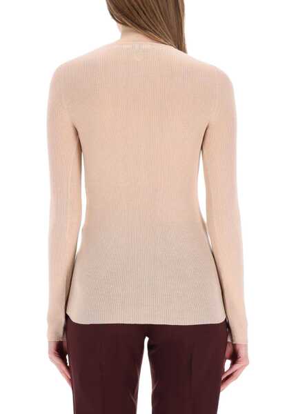 Bluze Chloe Ribbed Knit With Buttons PINK Femei (BM 19475507) 3