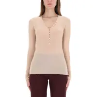 Bluze Ribbed Knit With Buttons Femei