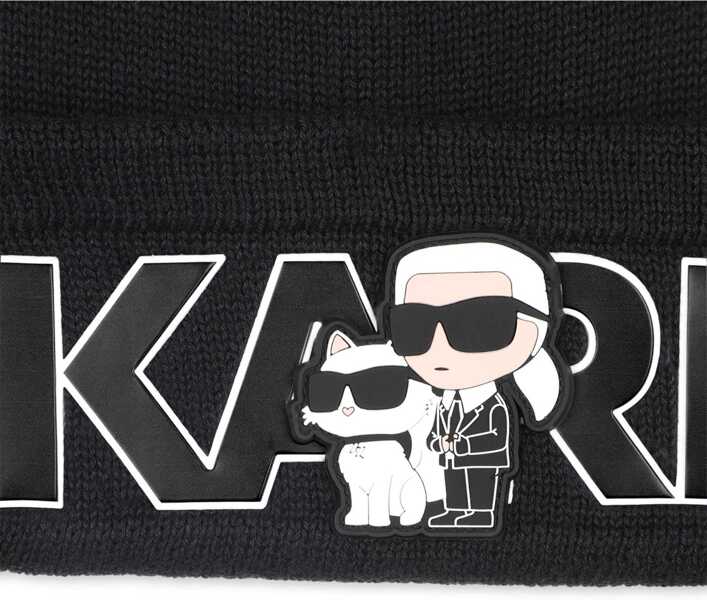 Palarii Karl Lagerfeld Hat With Logo BLACK Fete (BM 19475510) 3