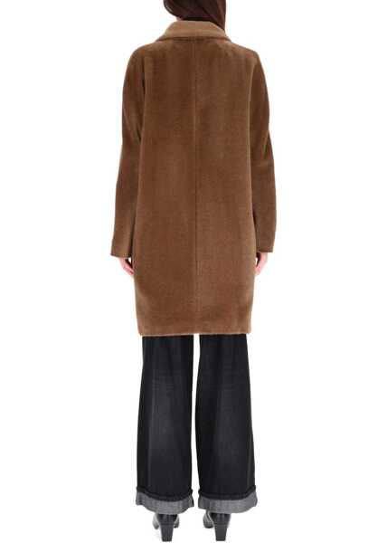 Paltoane Max Mara Roseto Midi Coat BROWN Femei (BM 19475540) 3