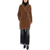 Paltoane Dama - Paltoane Max Mara Roseto Midi Coat BROWN Femei (BM 19475540) - B-mall.ro