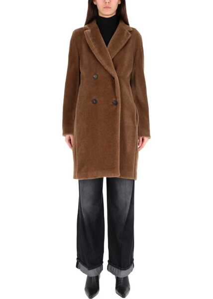 Paltoane Max Mara Roseto Midi Coat BROWN Femei (BM 19475540) 1