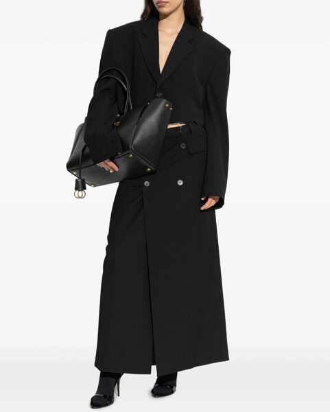 Sacouri office Balenciaga Single Breasted Cut Off Jacket BLACK Femei (BM 19475555) 2