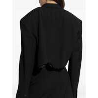 Sacouri Dama - Sacouri office Balenciaga Single Breasted Cut Off Jacket BLACK Femei (BM 19475555) - B-mall.ro