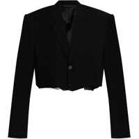 Sacouri office Single Breasted Cut Off Jacket Femei