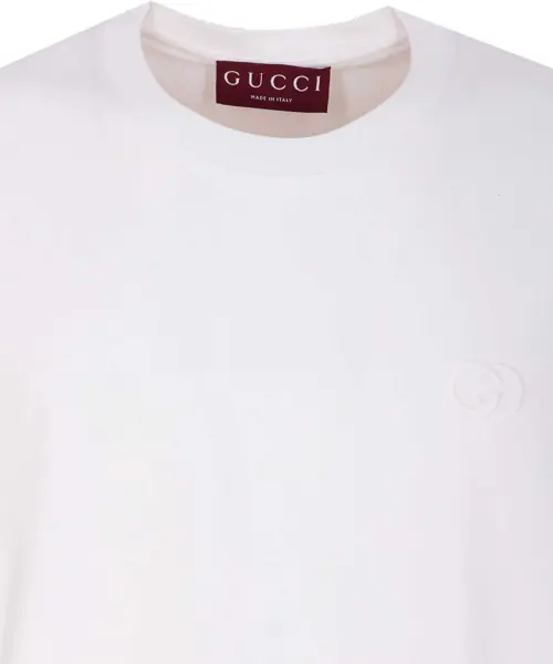 Tricouri Gucci T-Shirt With Logo WHITE Barbati (BM 19475603) 4