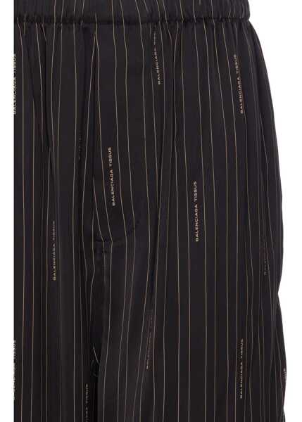 Pantaloni casual Balenciaga Pants Pyjama BLACK Femei (BM 19475627) 4