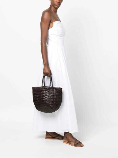 Genti de umar DRAGON DIFFUSION Small Grace Basket Bag BROWN Femei (BM 19475705) 2